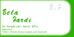 bela hardi business card