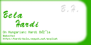 bela hardi business card